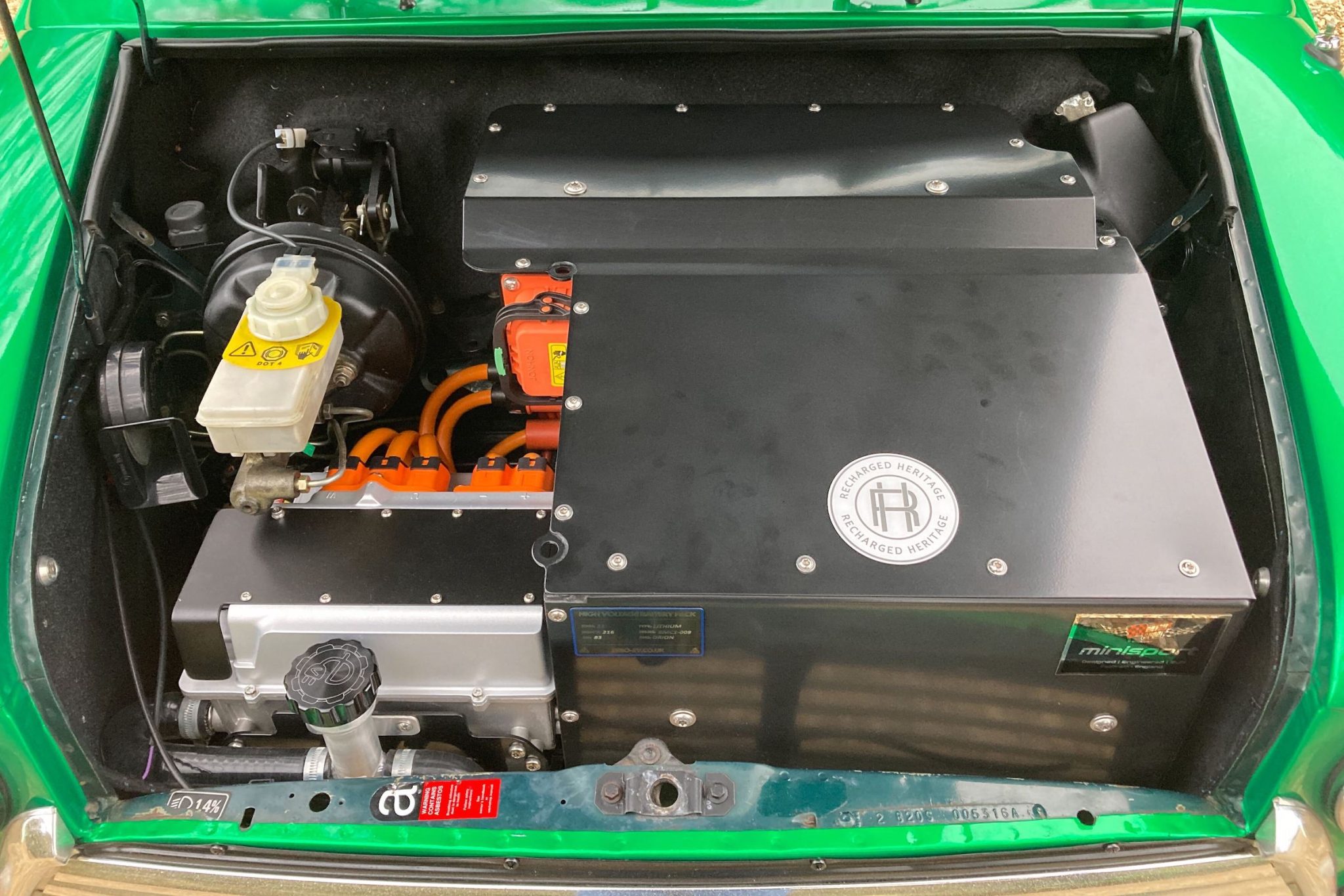 Recharged Heritage Mini engine bay